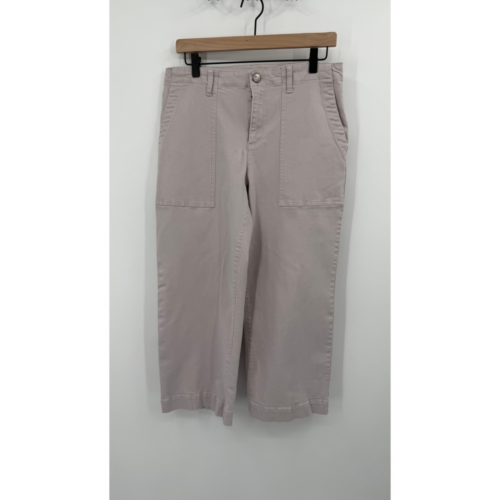 LOGO Boyfriend Cropped Pants Light Mauve Size 12 Utility Casual